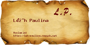 Léh Paulina névjegykártya